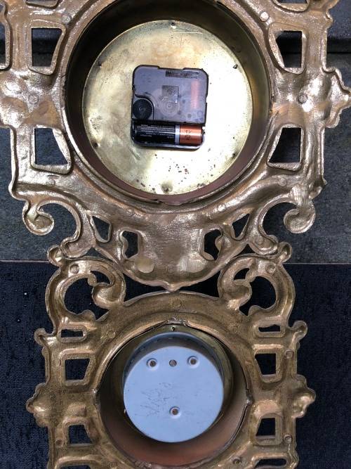 WOW !!! STUNNING HEAVY BRASS ROCOCO BAROMETER / CLOCK / HYDROMETER / THERMOMETER WEATHER STATION