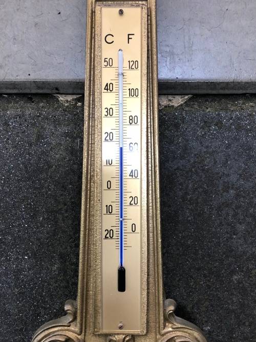 WOW !!! STUNNING HEAVY BRASS ROCOCO BAROMETER / CLOCK / HYDROMETER / THERMOMETER WEATHER STATION