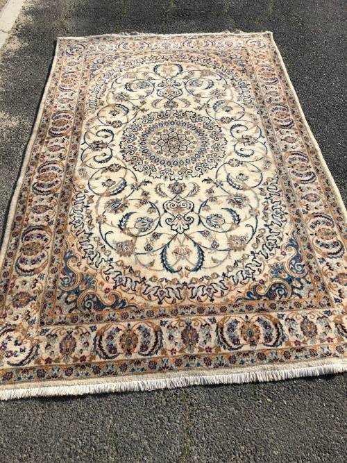 WOW !!! STUNNING LARGE PURE WOOL HAND KNOTTED THICK PILE NAIN PERSIAN CARPET 3120 X 1930mm - 6m2
