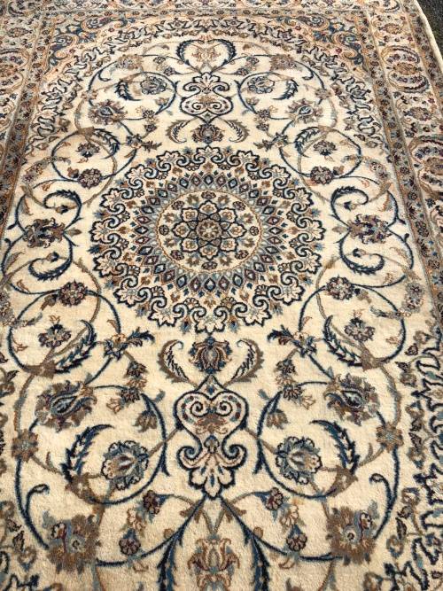 WOW !!! STUNNING LARGE PURE WOOL HAND KNOTTED THICK PILE NAIN PERSIAN CARPET 3120 X 1930mm - 6m2