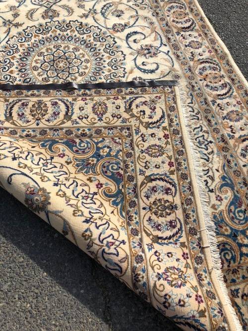 WOW !!! STUNNING LARGE PURE WOOL HAND KNOTTED THICK PILE NAIN PERSIAN CARPET 3120 X 1930mm - 6m2