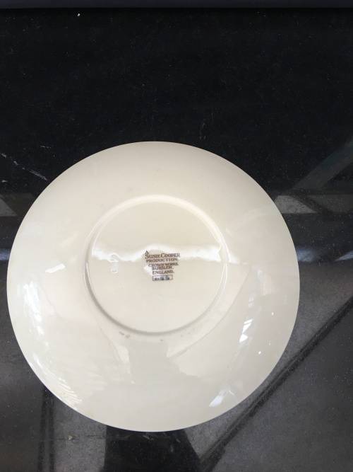 Collectors,Rare Susie Cooper Production Crown Works Burslem England c1940s Plate 20.5 cm