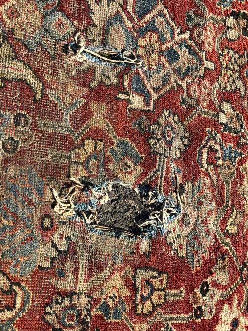 WOW !!! MASSIVE WELL WORN PURE WOOL HAND KNOTTED ARAK PERSIAN CARPET 3220 X 4250 mm