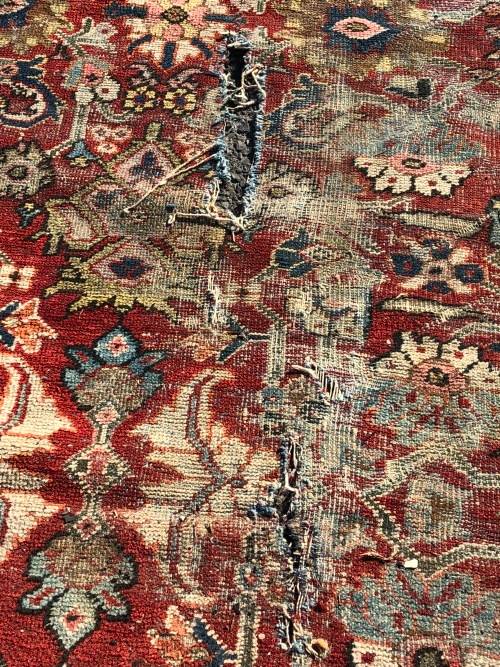 WOW !!! MASSIVE WELL WORN PURE WOOL HAND KNOTTED ARAK PERSIAN CARPET 3220 X 4250 mm