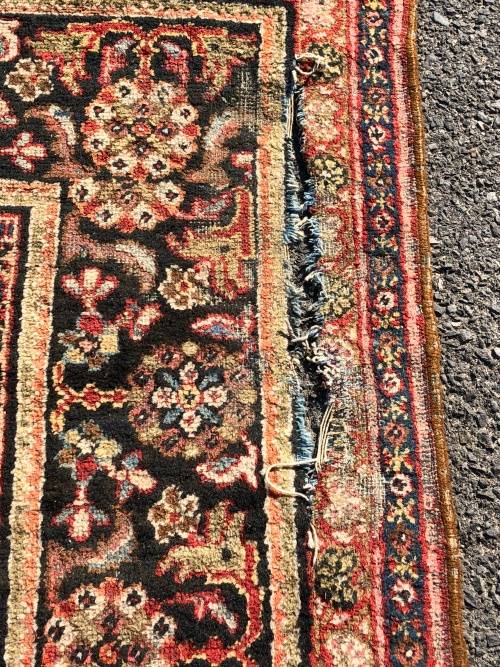 WOW !!! MASSIVE WELL WORN PURE WOOL HAND KNOTTED ARAK PERSIAN CARPET 3220 X 4250 mm