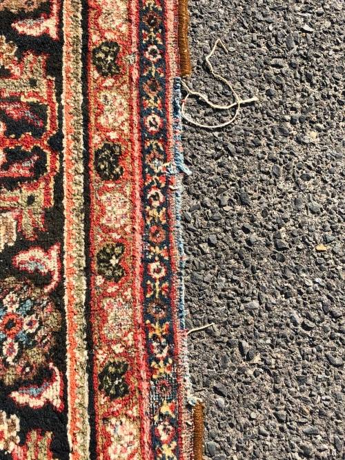 WOW !!! MASSIVE WELL WORN PURE WOOL HAND KNOTTED ARAK PERSIAN CARPET 3220 X 4250 mm