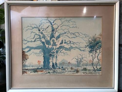 HIGH INVESTMENT ART !!! - FAMOUS SA ARTIST PIERRE VOLSCHENK (1926 -) ORIGINAL WATERCOLOR