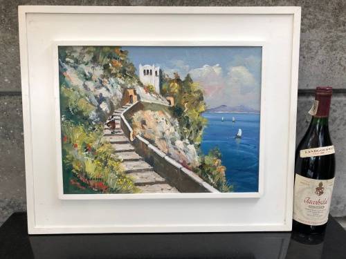 WOW !!! STUNNING FRAMED OIL ON BOARD LANDSCAPE SIGNED CLIFF