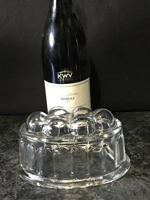 Lovely Vintage Solid Glass Bubble Jelly mold.