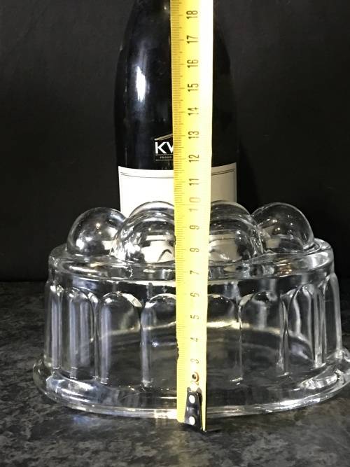 Lovely Vintage Solid Glass Bubble Jelly mold.