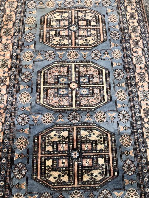 WOW !!! FANTASTIC PURE WOOL HAND KNOTTED SOFT BOKHARA PERSIAN CARPET 2000 X 1275mm