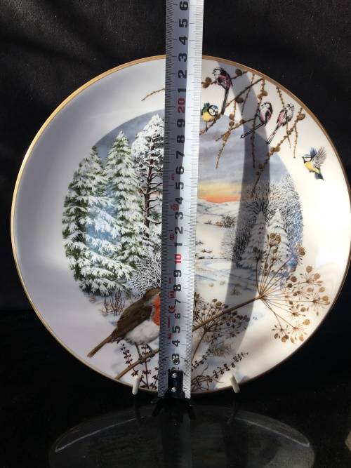 WOW!! c1979. Plate Hand Painted by Peter Barret "A Country Lane in December made by Royal Worcester