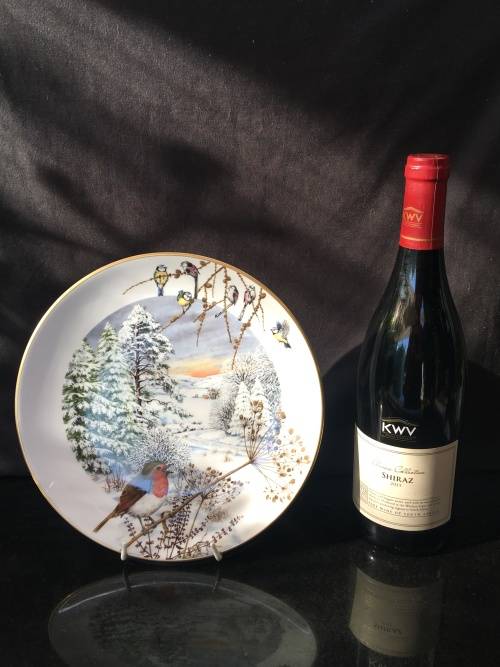 WOW!! c1979. Plate Hand Painted by Peter Barret "A Country Lane in December made by Royal Worcester