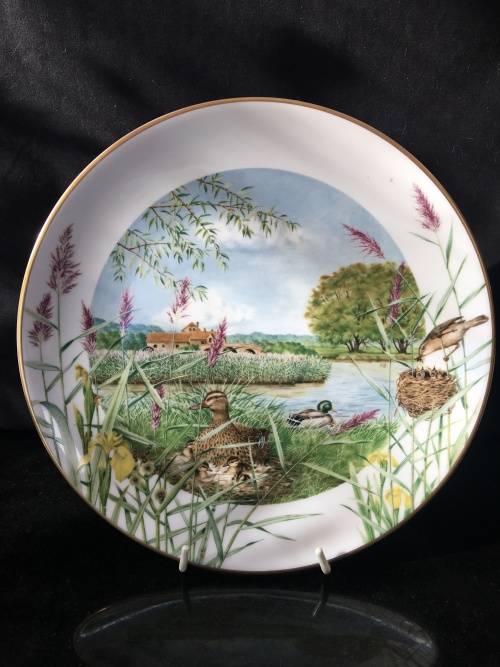 WOW!! c1979. Plate Hand Painted by Peter Barret "July Beside The River" made by Royal Worcester