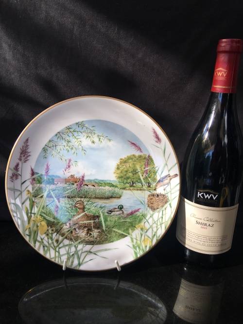 WOW!! c1979. Plate Hand Painted by Peter Barret "July Beside The River" made by Royal Worcester