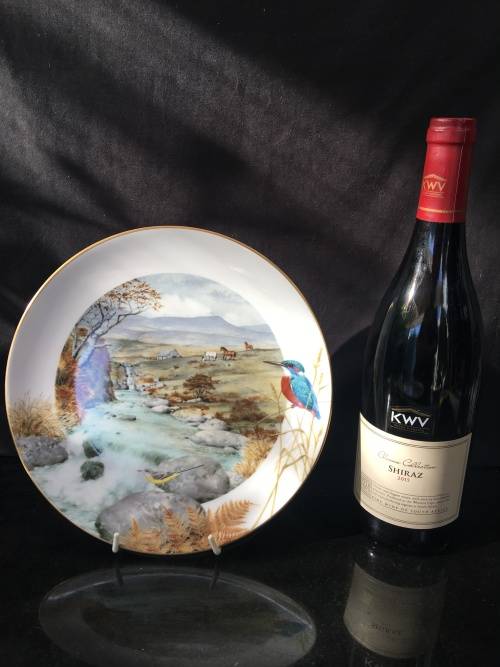 WOW!! c1979. Plate Hand Painted by Peter Barret "July Beside The River" made by Royal Worcester