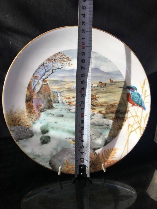 WOW!! c1979. Plate Hand Painted by Peter Barret "July Beside The River" made by Royal Worcester