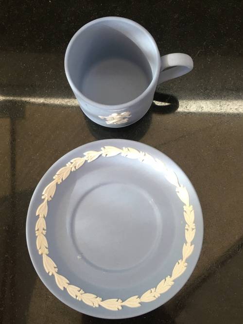 Absolutely Beautiful  Jasper Wedgwood- Clearly Marked - Demitasses Cup & Saucer