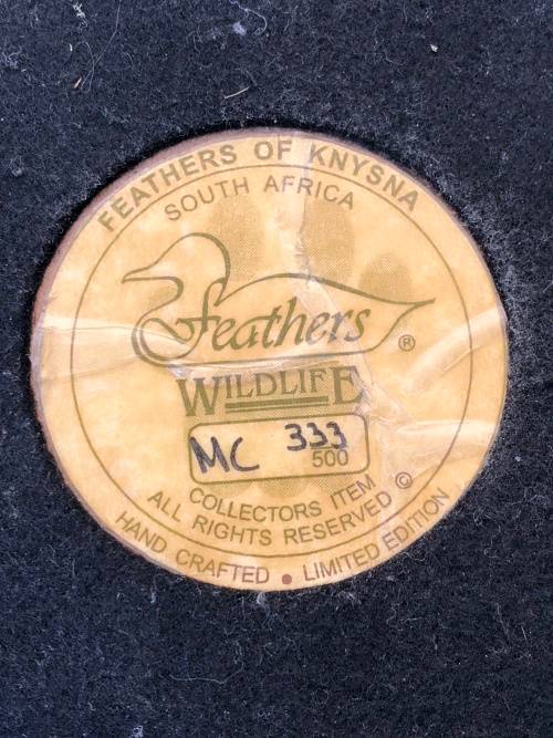 WOW !! RARE COLLECTABLE FEATHERS OF KNYSNA - LIMITED EDITION CHEETAHS FIGURINE