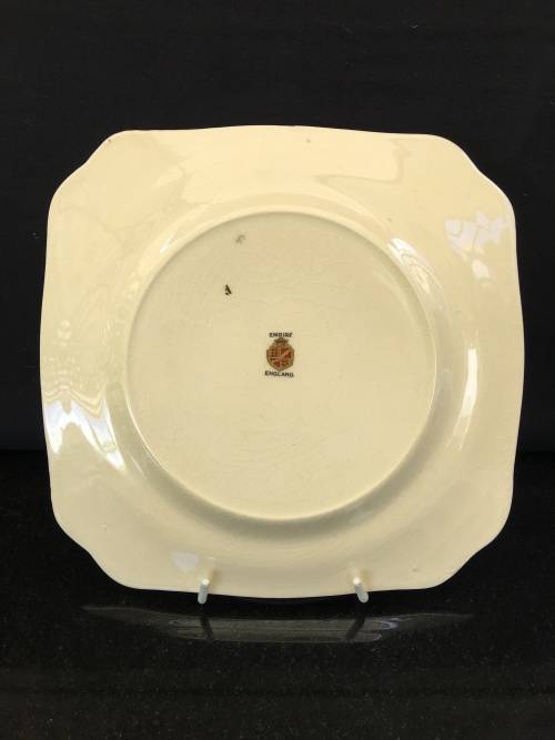 Empire England 1937 Square Commemorative Coronation Display Plate Of King George & Queen Elizabeth