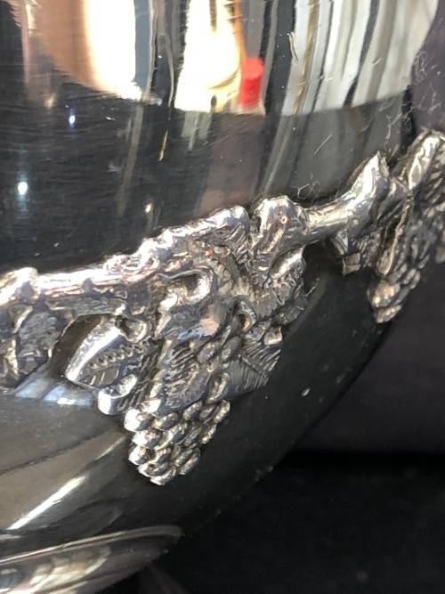 WOW !!! STUNNING LARGE SILVER PLATED TUREEN BY SERANCO WITH ANTIQUE SERVING SPOON