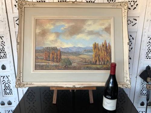 WOW !!! STUNNING OIL ON BOARD LANDSCAPE IN A BEAUTIFUL VINTAGE FRAME SIGNED B.ADAM
