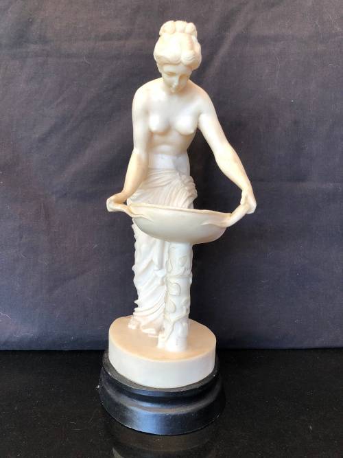 WOW !!! STUNNING RESIN CAST SEMI NUDE FIGURINE OF A MAIDEN - NO DAMAGE