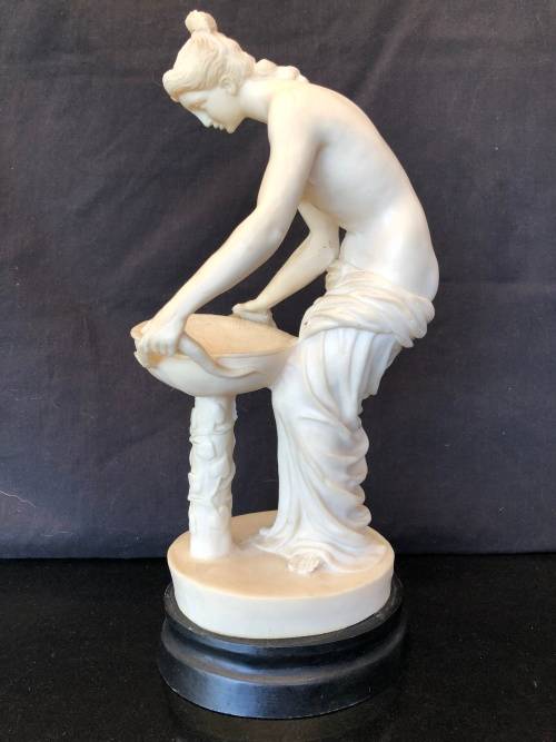 WOW !!! STUNNING RESIN CAST SEMI NUDE FIGURINE OF A MAIDEN - NO DAMAGE