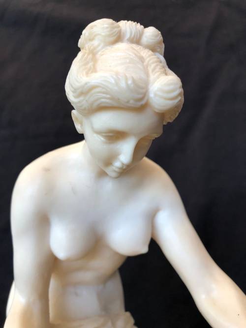 WOW !!! STUNNING RESIN CAST SEMI NUDE FIGURINE OF A MAIDEN - NO DAMAGE