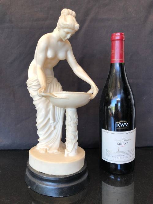 WOW !!! STUNNING RESIN CAST SEMI NUDE FIGURINE OF A MAIDEN - NO DAMAGE