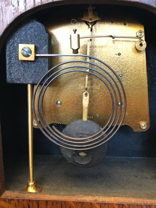 WOW !!! SIMPLY STUNNING MAHOGANY CASED IMPERIAL MANTLE CLOCK WORKING 100% MADE IN CROYDON ENGLAND