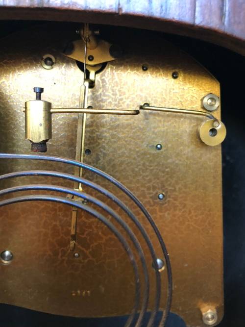 WOW !!! SIMPLY STUNNING MAHOGANY CASED IMPERIAL MANTLE CLOCK WORKING 100% MADE IN CROYDON ENGLAND