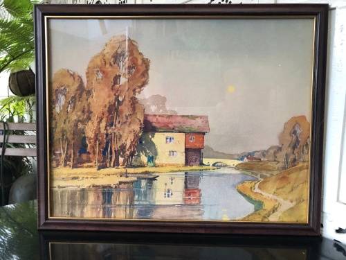 WOW !!! FANTASTIC ORIGINAL WATERCOLOR BY JOHN LITTLEJOHN - SIGNED AND DATED 1927
