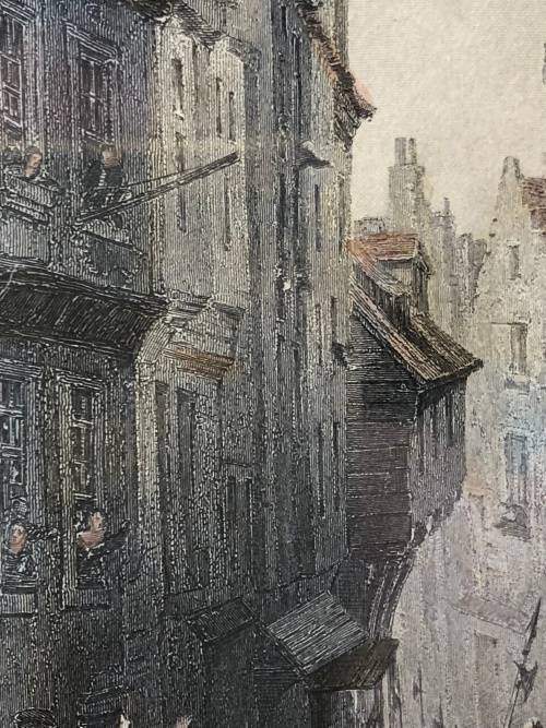 WOW !!! CERTIFIED ANTIQUE ENGRAVING BY FAMOUS BRITISH ARTIST THOMAS ALLOM (1804 - 1872) AND C COUSEN