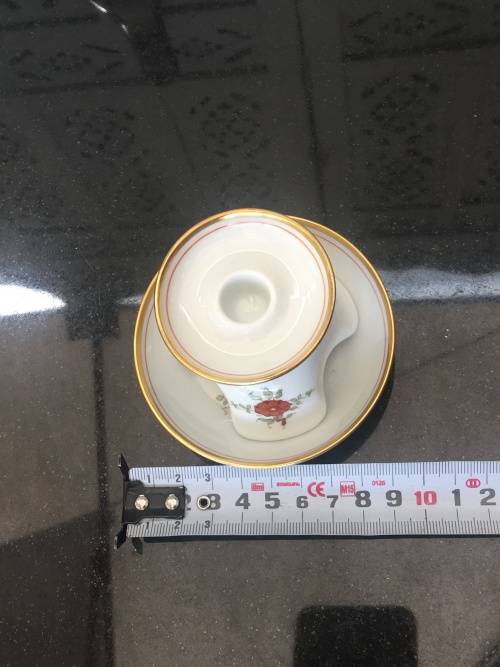 Collectible Vintage Wien Augarten Vienna Porcelain Fine China Candle Holder & Tray & original candle