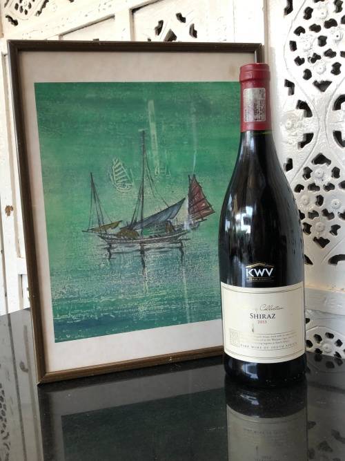 WOW !! BEAUTIFUL ORIENTAL WATERCOLOR PAINTING OF A JUNKSHIP - UNSIGNED