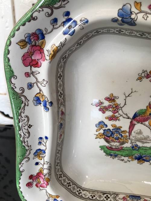 Ultra Rare Vintage 1951-1971 "EDEN" By Copeland Spodes, Square Serving Dish.