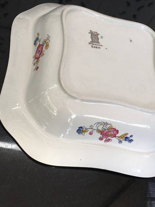 Ultra Rare Vintage 1951-1971 "EDEN" By Copeland Spodes, Square Serving Dish.