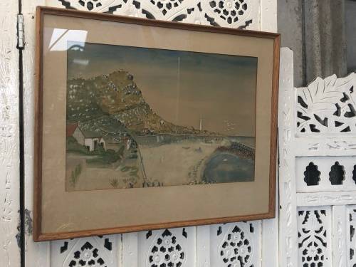 WOW !!! STUNNING ORIGINAL WATERCOLOR PAINTING BY B.FISK OF KOMMETJIE - FRAMED