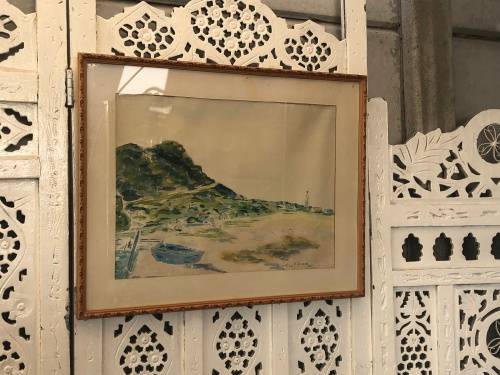 WOW !!! STUNNING ORIGINAL WATERCOLOR PAINTING BY JEAN ATKINSON 1965 OF KOMMETJIE - FRAMED