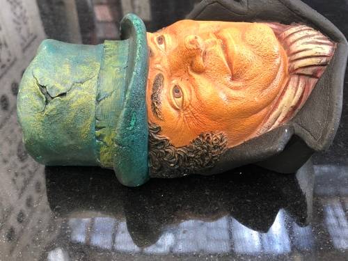 WOW !!! BILL SYKES - VINTAGE LEGEND PRODUCTS CHALKWARE 3D WALL HANGING FIGURINE SIGNED BY F. WRIGHT