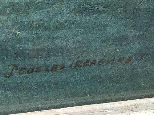 WOW !!! DOUGLAS TREASURE(1917-1995) SOUGHT AFTER SA ARTIST - ORIGINAL WATERCOLOR FRAMED BEHIND GLASS