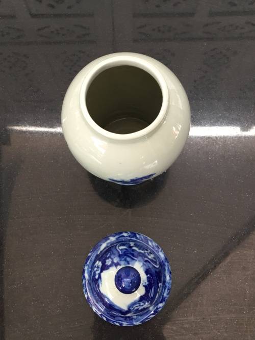 A Beautiful Blue Monumental Porcelain Lidded Urn with the British Royal Arms markings