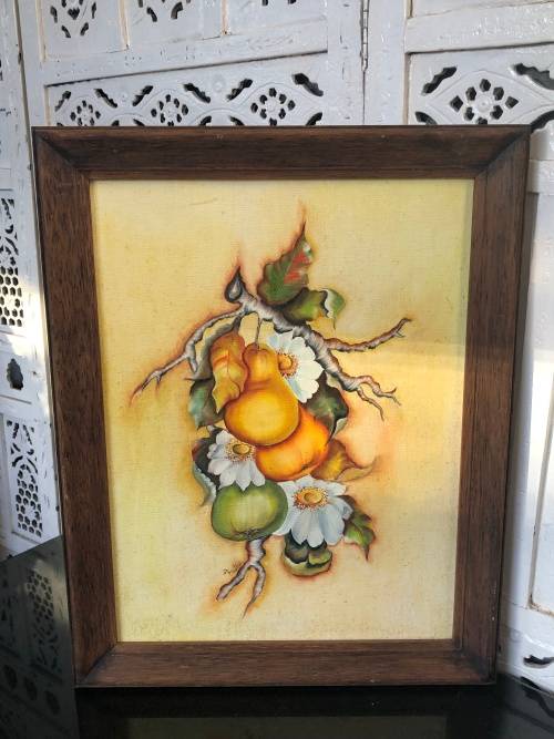 WOW !!! STUNNING FRAMED OIL ON CANVAS STILL LIFE BY ANN FINE - CAPE TOWN ARTIST