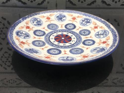 Rare Antique Japanese Fukagawa Seiji Kaisha  c 1879-1897 Plate. Depicting Japanese Zodiac. 22.5 cm