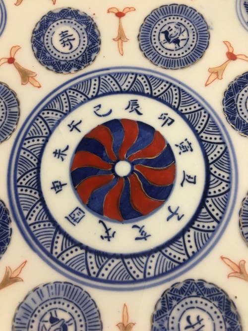 Rare Antique Japanese Fukagawa Seiji Kaisha  c 1879-1897 Plate. Depicting Japanese Zodiac. 22.5 cm