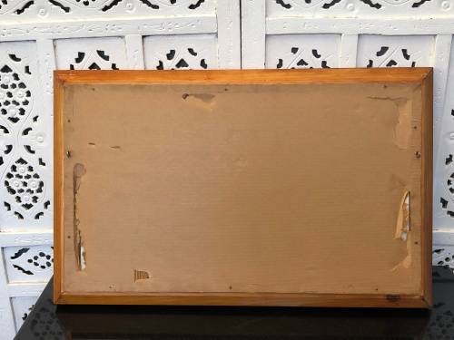 BOYI MOLEFE - LISTED SA ARTIST ORIGINAL OIL ON CANVAS IN A GORGEOUS RUSTIC FRAME - DATED 1992