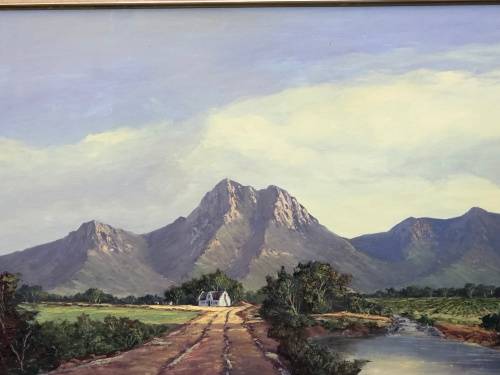 JOSHUA VD LINDE - BREATHTAKING OIL ON CANVAS IN A BEAUTIFUL FRAME DATED 1986 AND SIGNED - A BEAUTY