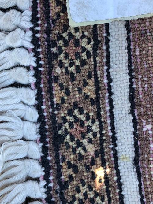 WOW !!!!  SIGNED STUNNING HAND KNOTTED PURE WOOL KARACHI BLUE BOKHARA PERSIAN RUNNER 1810 X 640mm