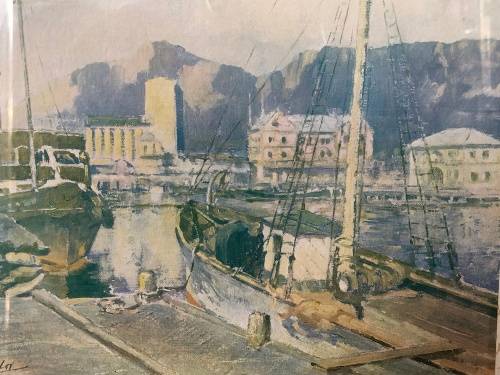 WOW !!! SYDNEY TAYLOR (SA 1870 - 1952) FRAMED VINTAGE PRINT - SIGNED IN PERSON IN PEN